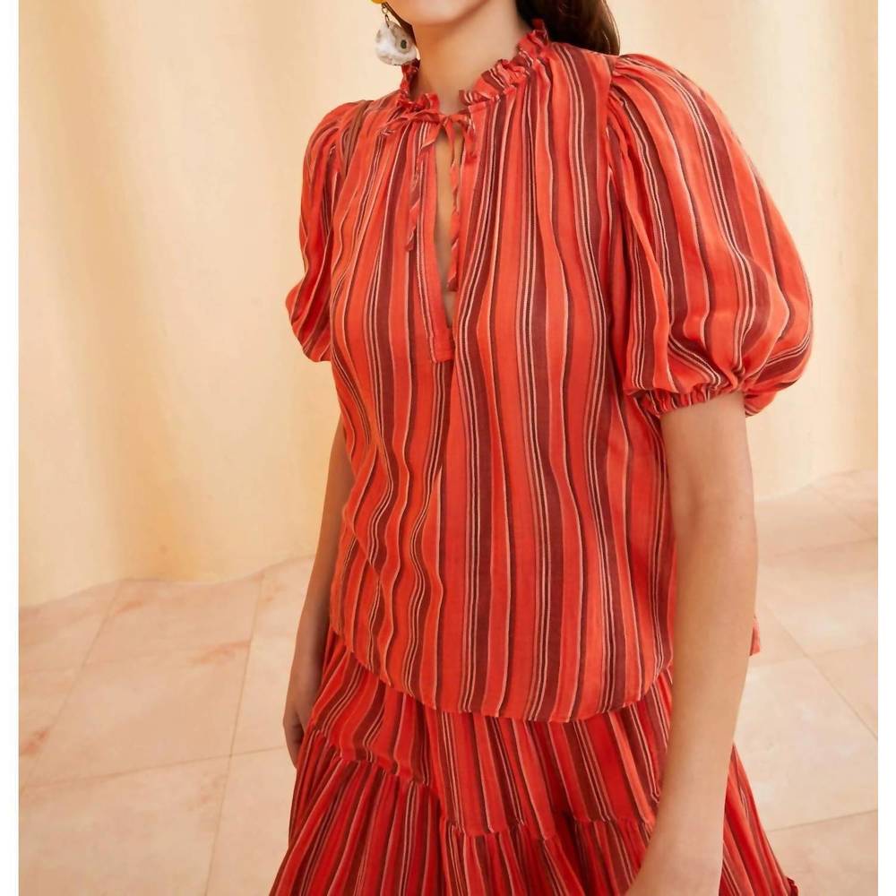 NEW ULLA JOHNSON oona top in porto - Picture 2 of 4